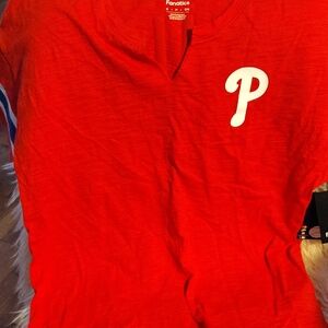 Fanatics Red Tee with White Lettering